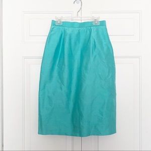 Cristian Dior 100% Silk Teal Skirt Size 2